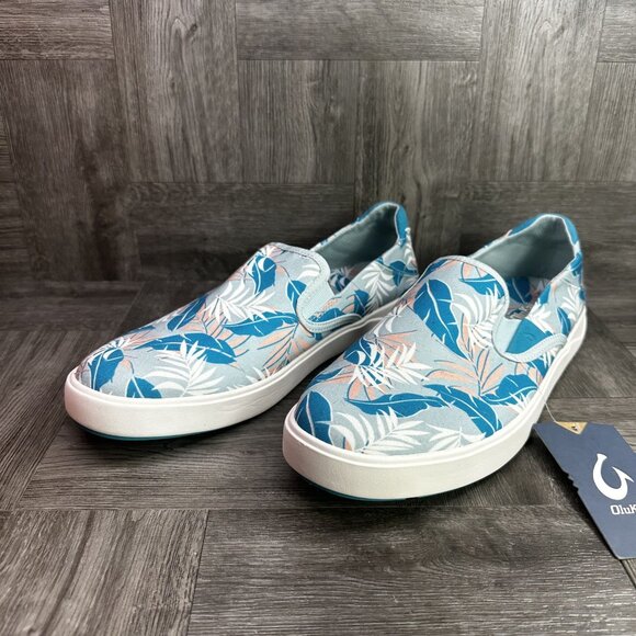 Olukai Lae'ahi Pai Men's size 10 Off White /Aloha Slip On Shoes - Picture 3 of 8